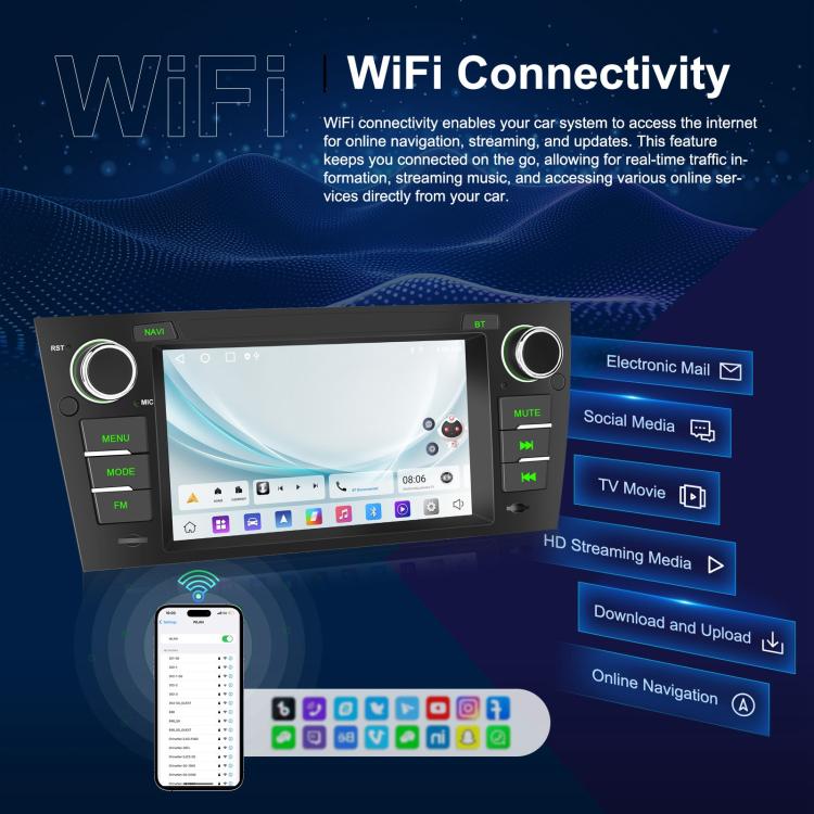 For BMW 3 Series E90 Android 15 7 inch Car CarPlay Car Navigation Reversing Image Integrated Machine, Specification:Standard - Car MP3 & MP4 & MP5 by buy2fix | Online Shopping UK | buy2fix