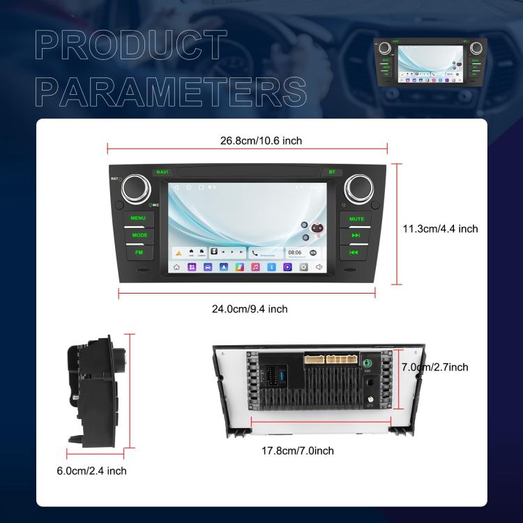 For BMW 3 Series E90 Android 15 7 inch Car CarPlay Car Navigation Reversing Image Integrated Machine, Specification:Standard - Car MP3 & MP4 & MP5 by buy2fix | Online Shopping UK | buy2fix