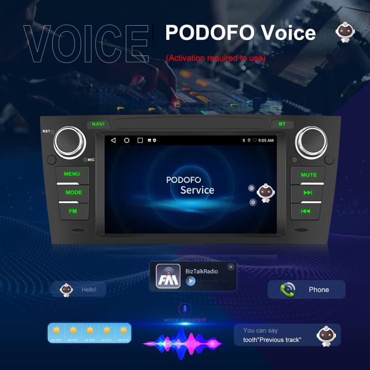 For BMW 3 Series E90 Android 15 7 inch Car CarPlay Car Navigation Reversing Image Integrated Machine, Specification:Standard+AHD+Microphone - Car MP3 & MP4 & MP5 by buy2fix | Online Shopping UK | buy2fix