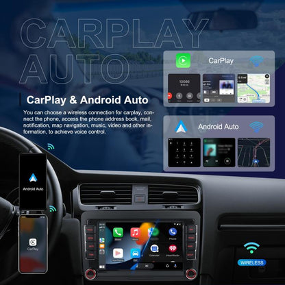 For Volkswagen Android 15 7 inch Horizontal Screen Car Player Car Central Control Navigation, Specification:Standard+AHD+Microphone - Car MP3 & MP4 & MP5 by buy2fix | Online Shopping UK | buy2fix