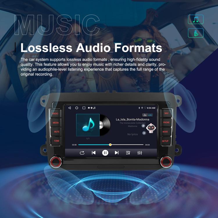 For Volkswagen Android 15 7 inch Horizontal Screen Car Player Car Central Control Navigation, Specification:Standard+AHD+Microphone - Car MP3 & MP4 & MP5 by buy2fix | Online Shopping UK | buy2fix