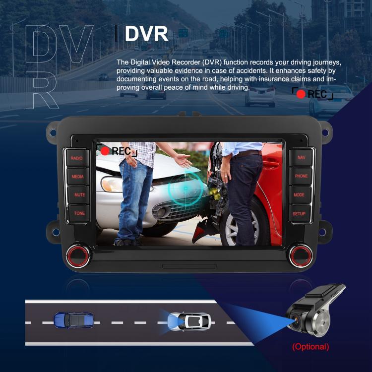For Volkswagen Android 15 7 inch Horizontal Screen Car Player Car Central Control Navigation, Specification:Standard - Car MP3 & MP4 & MP5 by buy2fix | Online Shopping UK | buy2fix