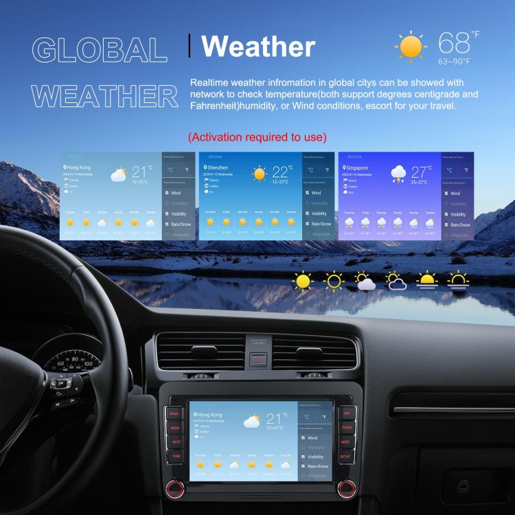 For Volkswagen Android 15 7 inch Horizontal Screen Car Player Car Central Control Navigation with Dual USB Ports, Specification:Standard - Car MP3 & MP4 & MP5 by buy2fix | Online Shopping UK | buy2fix