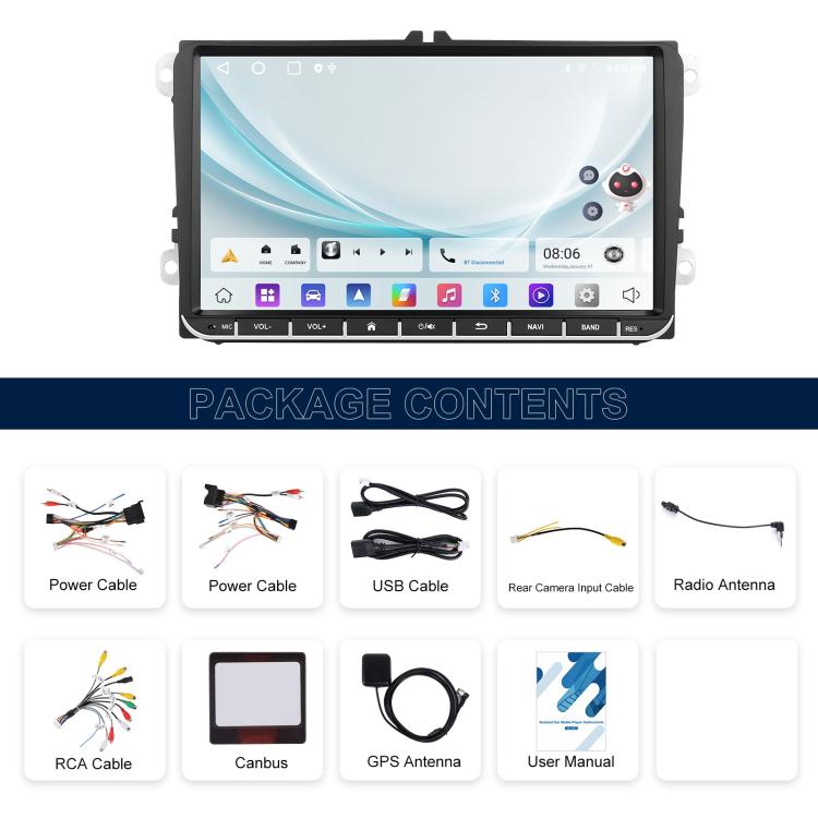 For Volkswagen Android 15 9 inch Screen Car Player Car Central Control Navigation, Specification:Standard - Car MP3 & MP4 & MP5 by buy2fix | Online Shopping UK | buy2fix