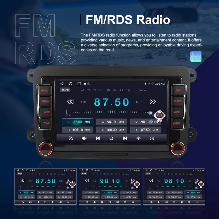 For Volkswagen Android 15 9 inch Screen Car Player Car Central Control Navigation, Specification:Standard+AHD+Microphone - Car MP3 & MP4 & MP5 by buy2fix | Online Shopping UK | buy2fix