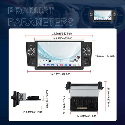 For Fiat Punto 2005-2009 Android 15 7 inch 2G+64G Car Central Control Audio Video Navigation, Specification:Standard+AHD+Microphone - Car MP3 & MP4 & MP5 by buy2fix | Online Shopping UK | buy2fix