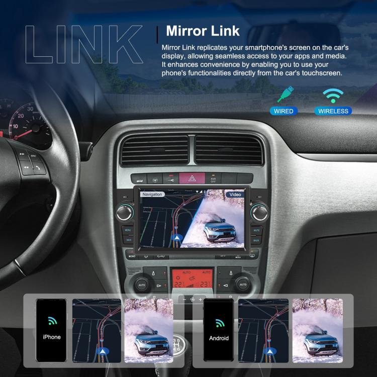 For Fiat Punto 2005-2009 Android 15 7 inch 4G+64G Car Central Control Audio Video Navigation, Specification:Standard - Car MP3 & MP4 & MP5 by buy2fix | Online Shopping UK | buy2fix