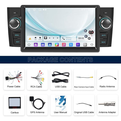 For Fiat Punto 2005-2009 Android 15 7 inch 4G+64G Car Central Control Audio Video Navigation, Specification:Standard+AHD+Microphone - Car MP3 & MP4 & MP5 by buy2fix | Online Shopping UK | buy2fix