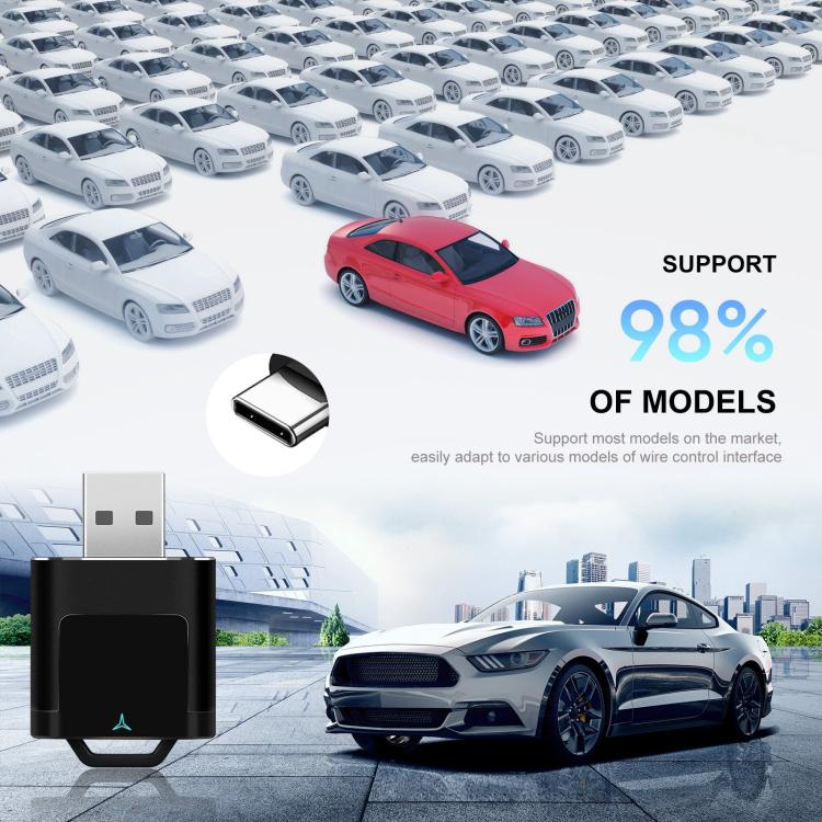 Car CarPlay and Android Auto Wired to Wireless Smart Box USB Adapter(Black) - Bluetooth Adapters by buy2fix | Online Shopping UK | buy2fix