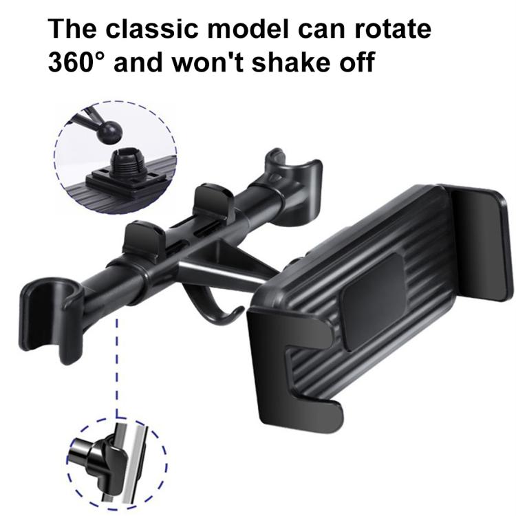 ZY-TZ04P Car Headrest Phone & Tablet Holder(Black) - Universal Car Holders by buy2fix | Online Shopping UK | buy2fix