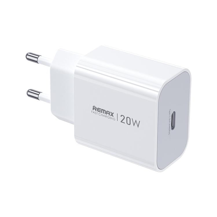 REMAX CA08 PD20W Type-C GaN Fast Charger, EU Plug(White) - USB Charger by REMAX | Online Shopping UK | buy2fix