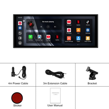 10.25 inch Android 15 2G+32G Car Reversing Display Monitor Screen Without Rear View Camera WiFi Version(Black) - Car Monitor by buy2fix | Online Shopping UK | buy2fix