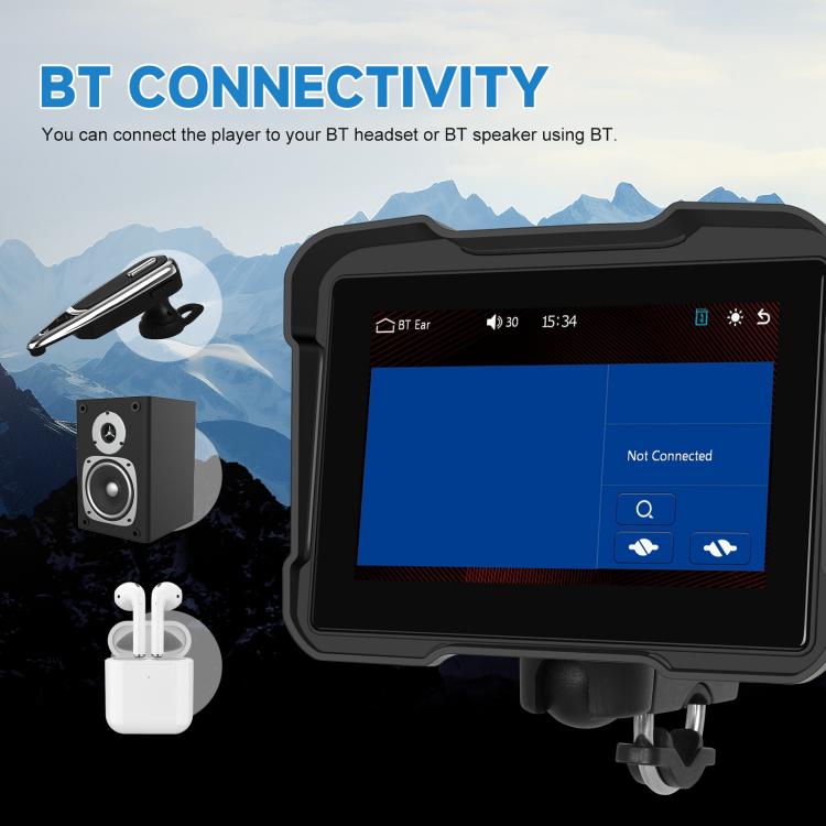 Motorcycle Wireless CarPlay and Android Auto 5 inch HD Screen Waterproof Navigator(Black) - Electrical Instruments by buy2fix | Online Shopping UK | buy2fix