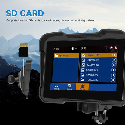 Motorcycle Wireless CarPlay and Android Auto 5 inch HD Screen Waterproof Navigator(Black) - Electrical Instruments by buy2fix | Online Shopping UK | buy2fix