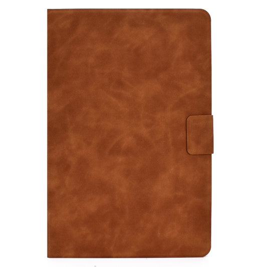 For Samsung Galaxy Tab S8 / Galaxy Tab S7 11.0 T870 Cowhide Texture Horizontal Flip Leather Case with Holder & Card Slots & Sleep / Wake-up(Brown) by buy2fix