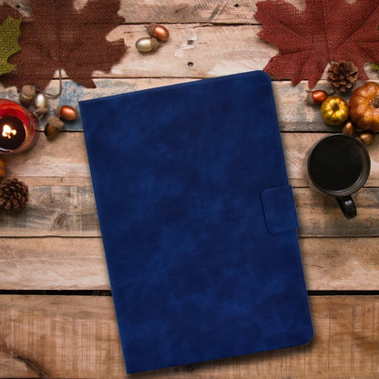 For Samsung Galaxy Tab S8 / Galaxy Tab S7 11.0 T870 Cowhide Texture Horizontal Flip Leather Case with Holder & Card Slots & Sleep / Wake-up(Blue) by buy2fix