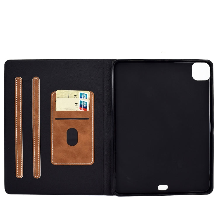For iPad Air 2020 10.9 Cowhide Texture Horizontal Flip Leather Case with Holder & Card Slots & Sleep / Wake-up(Brown) - iPad Air (2022) / (2020) 10.9 Cases by buy2fix | Online Shopping UK | buy2fix