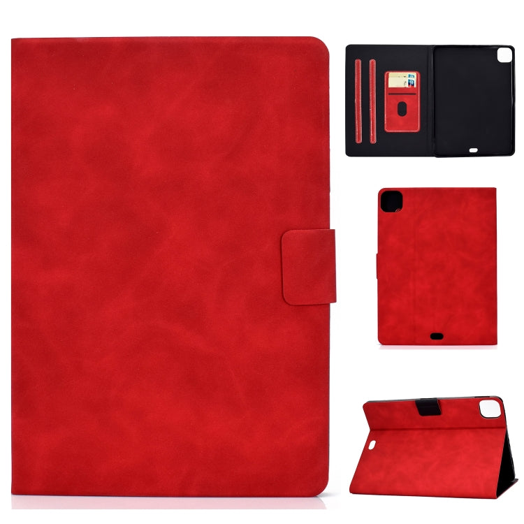 For iPad Air 2020 10.9 Cowhide Texture Horizontal Flip Leather Case with Holder & Card Slots & Sleep / Wake-up(Red) - iPad Air (2022) / (2020) 10.9 Cases by buy2fix | Online Shopping UK | buy2fix