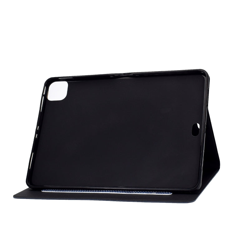 For iPad Air 2020 10.9 Cowhide Texture Horizontal Flip Leather Case with Holder & Card Slots & Sleep / Wake-up(Blue) - iPad Air (2022) / (2020) 10.9 Cases by buy2fix | Online Shopping UK | buy2fix