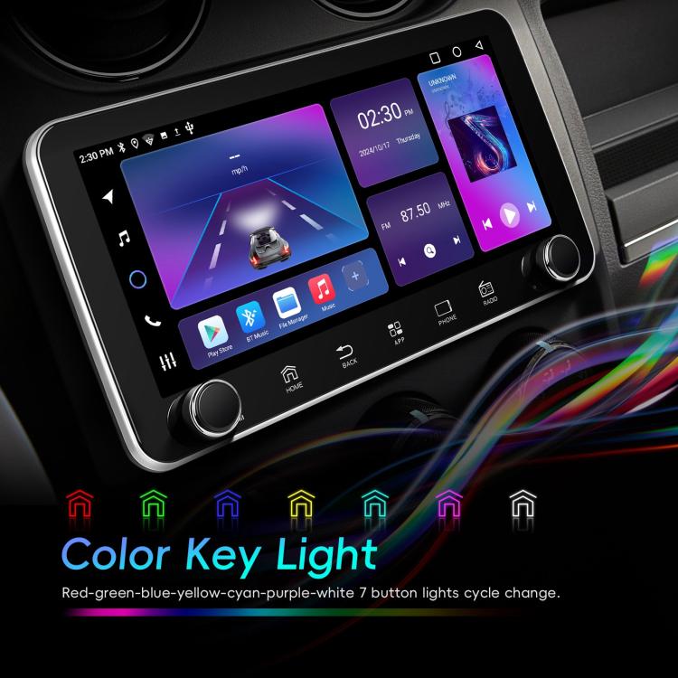 10.36 inch Screen Android 15 Car CarPlay Navigation Integrated Machine with Dual Knob, Specification:Standard+AHD+Microphone - Car MP3 & MP4 & MP5 by buy2fix | Online Shopping UK | buy2fix