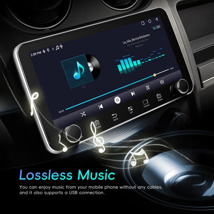 10.36 inch Screen Android 15 Car CarPlay Navigation Integrated Machine with Dual Knob, Specification:Standard+AHD+Microphone - Car MP3 & MP4 & MP5 by buy2fix | Online Shopping UK | buy2fix