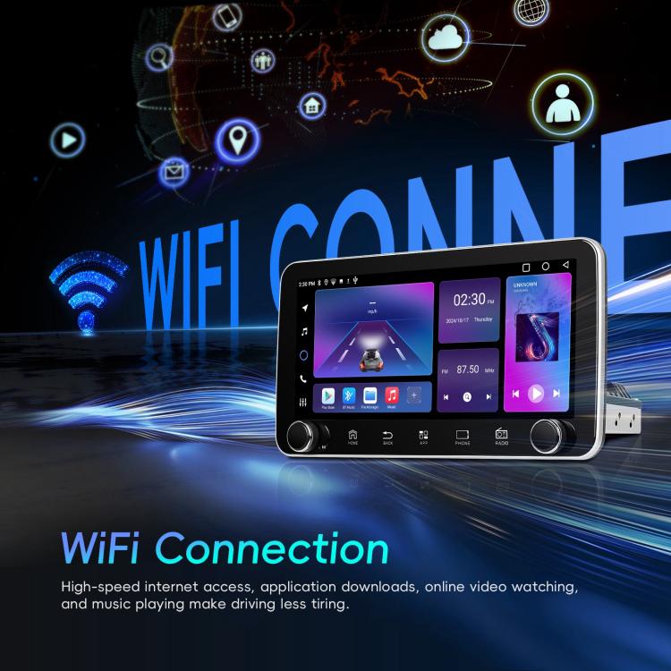 10.36 inch Screen Android 15 Car CarPlay Navigation Integrated Machine with Dual Knob, Specification:Standard+AHD+Microphone - Car MP3 & MP4 & MP5 by buy2fix | Online Shopping UK | buy2fix