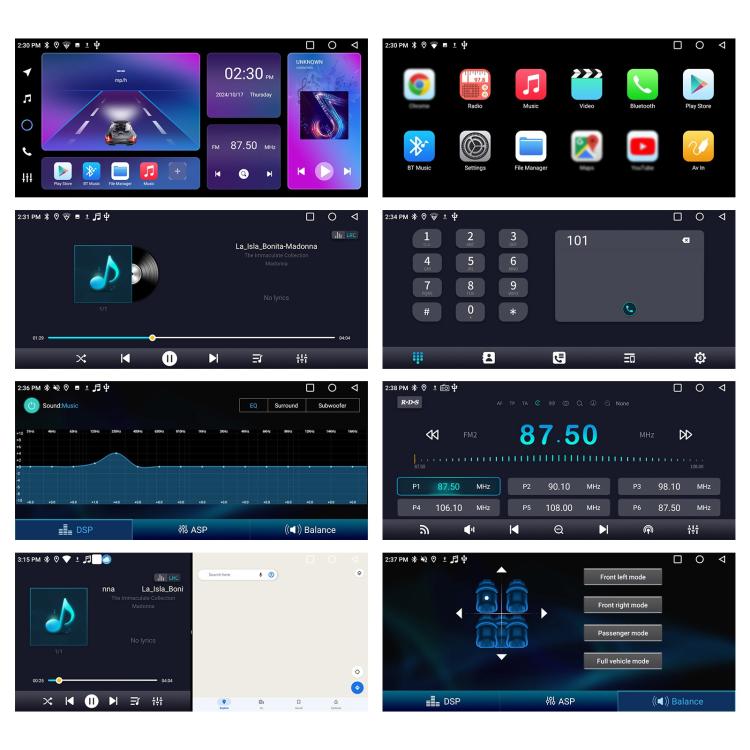10.36 inch Screen Android 15 Car CarPlay Navigation Integrated Machine with Dual Knob, Specification:Standard+AHD+Microphone - Car MP3 & MP4 & MP5 by buy2fix | Online Shopping UK | buy2fix