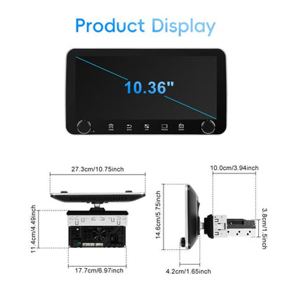10.36 inch Screen Android 15 Car CarPlay Navigation Integrated Machine with Dual Knob, Specification:Standard+AHD+Microphone - Car MP3 & MP4 & MP5 by buy2fix | Online Shopping UK | buy2fix