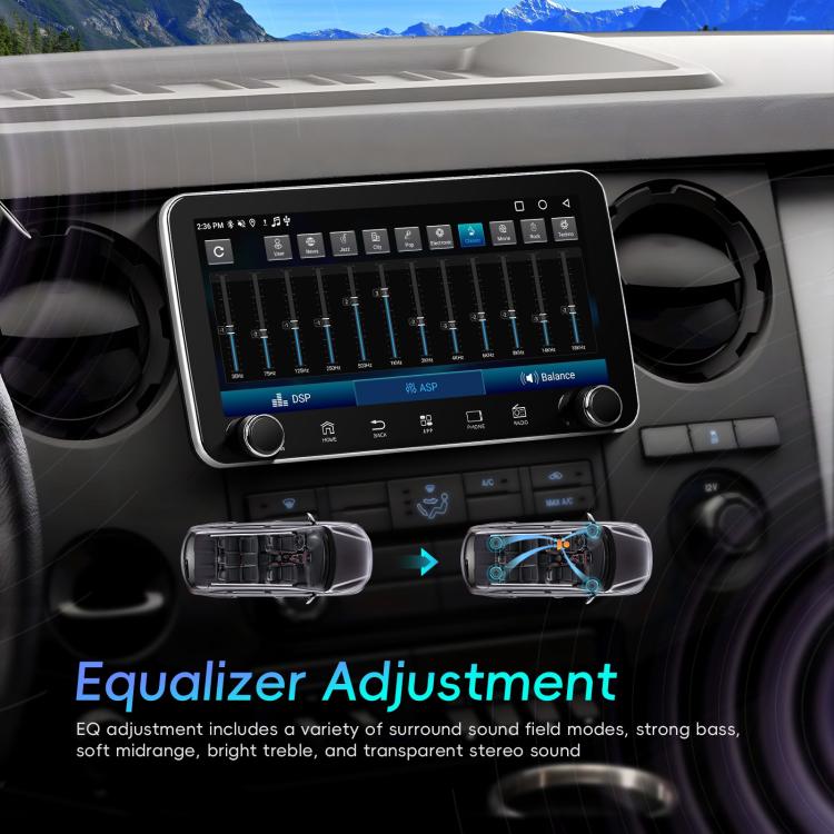 10.36 inch Screen Android 15 Car CarPlay Navigation Integrated Machine with Dual Knob, Specification:Standard+AHD+Microphone - Car MP3 & MP4 & MP5 by buy2fix | Online Shopping UK | buy2fix