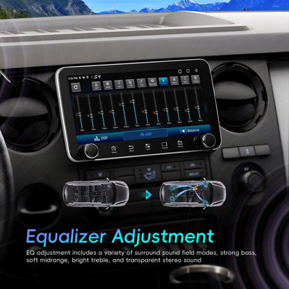 10.36 inch Screen Android 15 Car CarPlay Navigation Integrated Machine with Dual Knob, Specification:Standard+AHD+Microphone - Car MP3 & MP4 & MP5 by buy2fix | Online Shopping UK | buy2fix