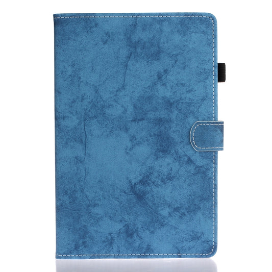For Samsung Galaxy Tab S8 / Galaxy Tab S7 11.0 T870 Marble Style Cloth Texture Leather Case with Bracket & Card Slot & Pen Slot & Anti Skid Strip(Blue) by buy2fix