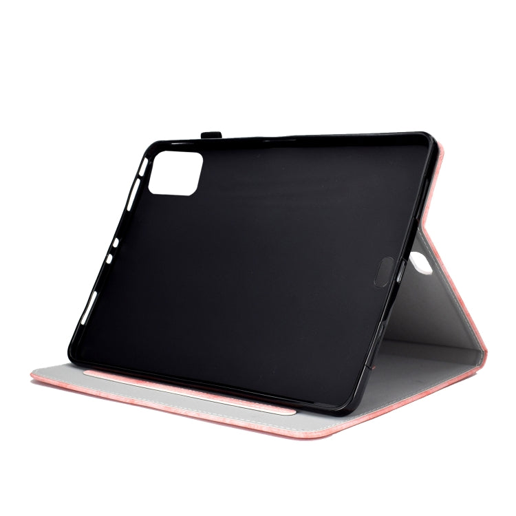 For iPad Air 2020 10.9 Marble Style Cloth Texture Leather Case with Bracket & Card Slot & Pen Slot & Anti Skid Strip(Pink) - iPad Air (2022) / (2020) 10.9 Cases by buy2fix | Online Shopping UK | buy2fix