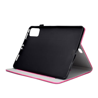 For iPad Air 2020 10.9 Marble Style Cloth Texture Leather Case with Bracket & Card Slot & Pen Slot & Anti Skid Strip(Rose Red) - iPad Air (2022) / (2020) 10.9 Cases by buy2fix | Online Shopping UK | buy2fix