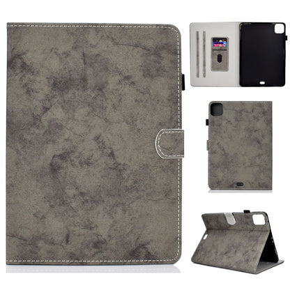 For iPad Air 2020 10.9 Marble Style Cloth Texture Leather Case with Bracket & Card Slot & Pen Slot & Anti Skid Strip(Grey) - iPad Air (2022) / (2020) 10.9 Cases by buy2fix | Online Shopping UK | buy2fix