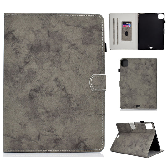 For iPad Air 2020 10.9 Marble Style Cloth Texture Leather Case with Bracket & Card Slot & Pen Slot & Anti Skid Strip(Grey) - iPad Air (2022) / (2020) 10.9 Cases by buy2fix | Online Shopping UK | buy2fix