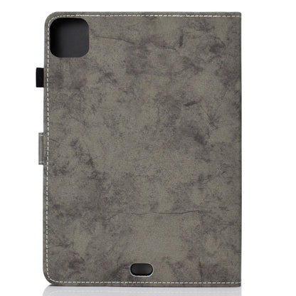 For iPad Air 2020 10.9 Marble Style Cloth Texture Leather Case with Bracket & Card Slot & Pen Slot & Anti Skid Strip(Grey) - iPad Air (2022) / (2020) 10.9 Cases by buy2fix | Online Shopping UK | buy2fix