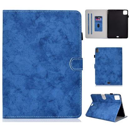 For iPad Air 2020 10.9 Marble Style Cloth Texture Leather Case with Bracket & Card Slot & Pen Slot & Anti Skid Strip(Blue) - iPad Air (2022) / (2020) 10.9 Cases by buy2fix | Online Shopping UK | buy2fix