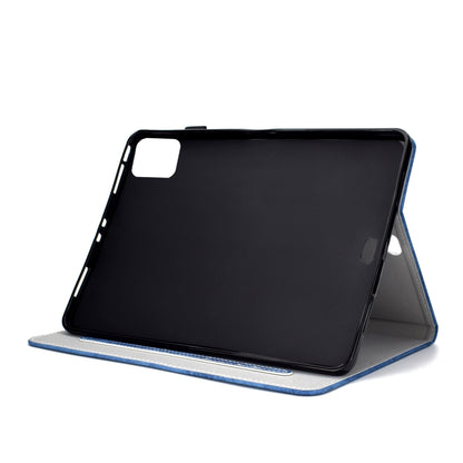 For iPad Air 2020 10.9 Marble Style Cloth Texture Leather Case with Bracket & Card Slot & Pen Slot & Anti Skid Strip(Blue) - iPad Air (2022) / (2020) 10.9 Cases by buy2fix | Online Shopping UK | buy2fix