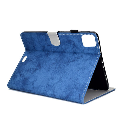 For iPad Air 2020 10.9 Marble Style Cloth Texture Leather Case with Bracket & Card Slot & Pen Slot & Anti Skid Strip(Blue) - iPad Air (2022) / (2020) 10.9 Cases by buy2fix | Online Shopping UK | buy2fix