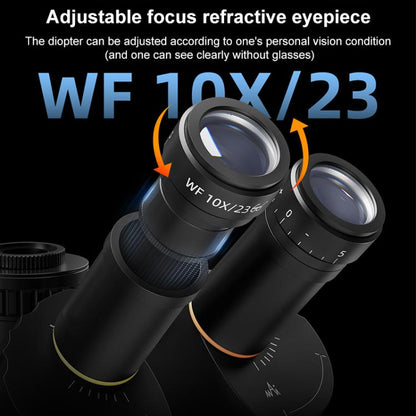 QianLi 6558 6.5X-58X Gorilla Trinocular Microscope, Plug:EU Plug - Microscope Magnifier Series by QIANLI | Online Shopping UK | buy2fix