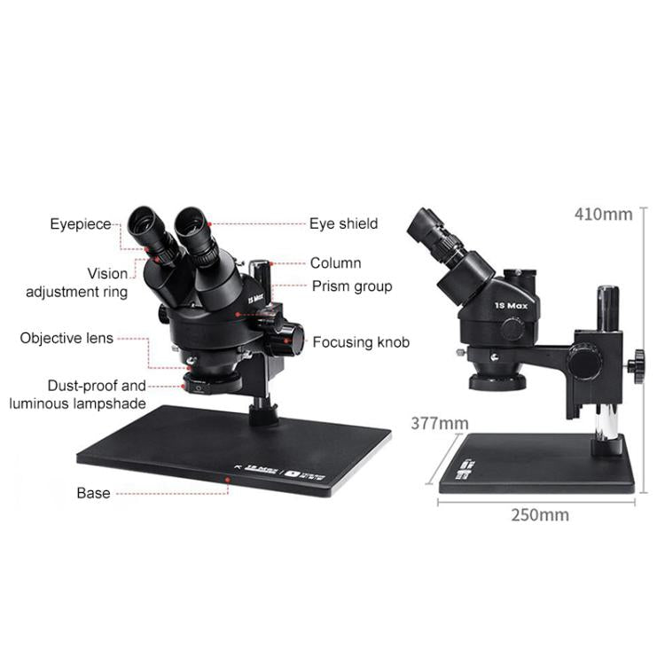 YCS 1S Max Large Base 7-45X Trinocular Microscope - Microscope Magnifier Series by buy2fix | Online Shopping UK | buy2fix