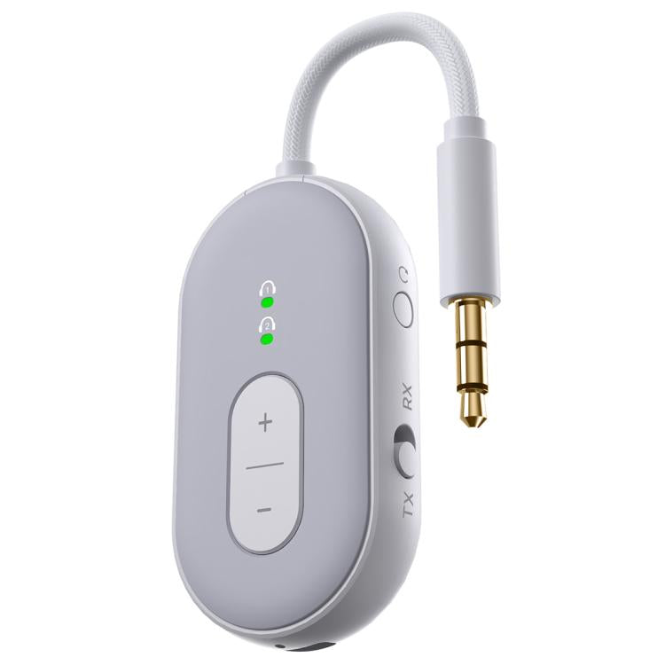 BT-20 2 in 1 Car Wireless Audio Adapter 3.5mm Audio Receiver Transmitter(White) - Audio Receiver Transmitter by buy2fix | Online Shopping UK | buy2fix