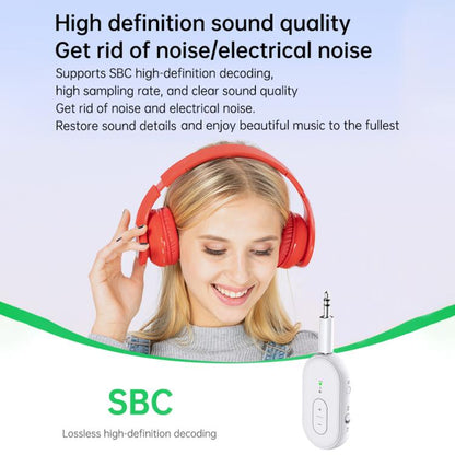 BT-21 2 in 1 Car Wireless Audio Adapter 3.5mm Audio Receiver Transmitter(White) - Audio Receiver Transmitter by buy2fix | Online Shopping UK | buy2fix