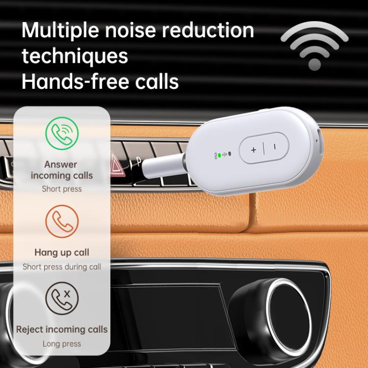 BT-21 2 in 1 Car Wireless Audio Adapter 3.5mm Audio Receiver Transmitter(White) - Audio Receiver Transmitter by buy2fix | Online Shopping UK | buy2fix