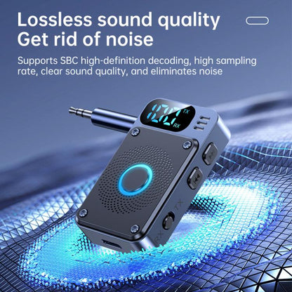 JS2 2 in 1 Car Wireless Audio Adapter 3.5mm Audio Receiver Transmitter(Black) - Audio Receiver Transmitter by buy2fix | Online Shopping UK | buy2fix