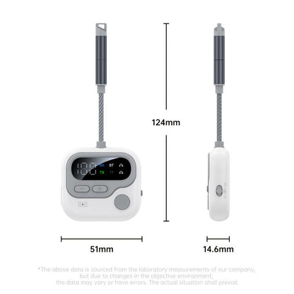 JS4 2 in 1 Car Digital Display Wireless Audio Adapter 3.5mm Audio Receiver Transmitter(White) - Audio Receiver Transmitter by buy2fix | Online Shopping UK | buy2fix