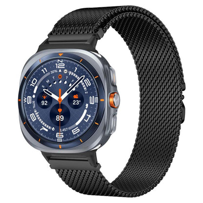 For Samsung Galaxy Watch Ultra / Ultra 2025 xDfind Milanese Parachute Buckle Stainless Steel Watch Band(Black) - Watch Bands by xDfind | Online Shopping UK | buy2fix