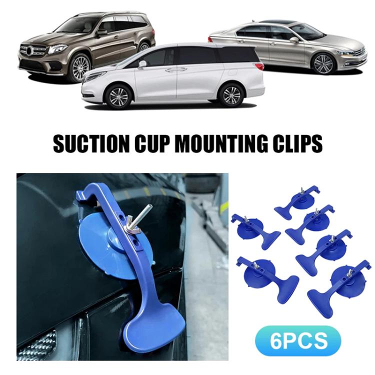 6pcs/Pack Non-marking Suction Clamp Set for Car Glass Windshield Repair(Blue) - Windscreen Wipers by buy2fix | Online Shopping UK | buy2fix