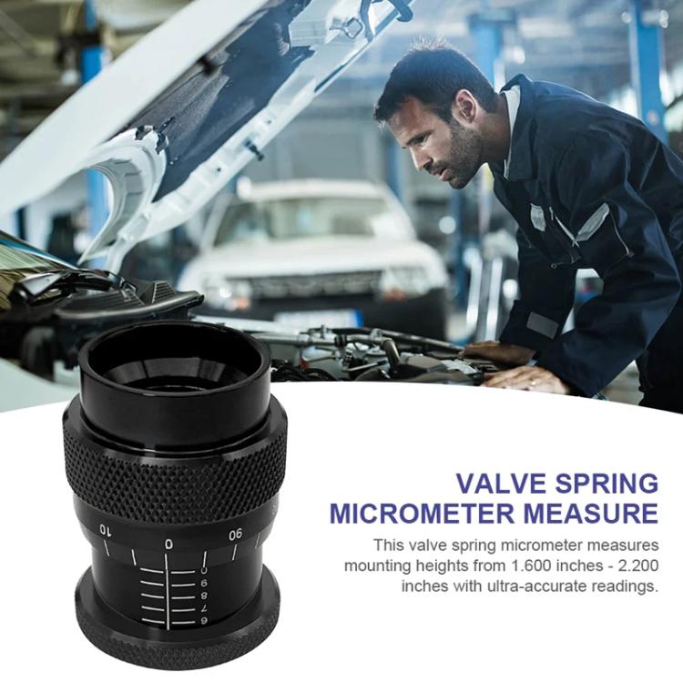 1.600-2.200 inch Valve Spring Height Micrometer Gauge for V8 Engines(Black) - Inspection Tools by buy2fix | Online Shopping UK | buy2fix
