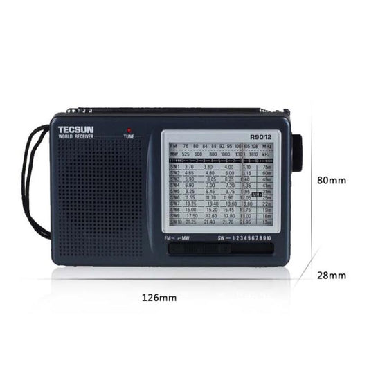 Tecsun R-9012 Portable Full Band FM Radio - Radio Player by buy2fix | Online Shopping UK | buy2fix